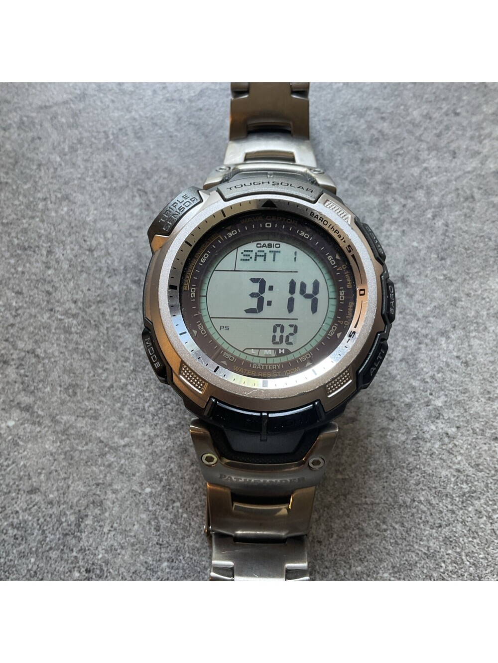 Casio Sport Pathfinder PAW-1300T Titanium Triple Sensor 3070 Mens Watch A10